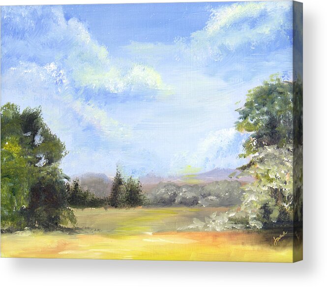 Landscape Acrylic Print featuring the painting LaPoint Utah by Nila Jane Autry