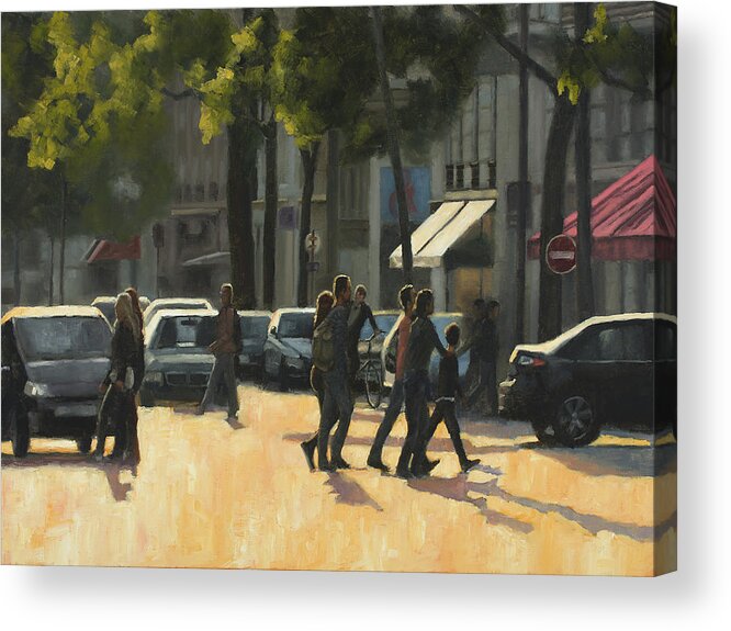France Acrylic Print featuring the painting Latin Quarter two by Tate Hamilton