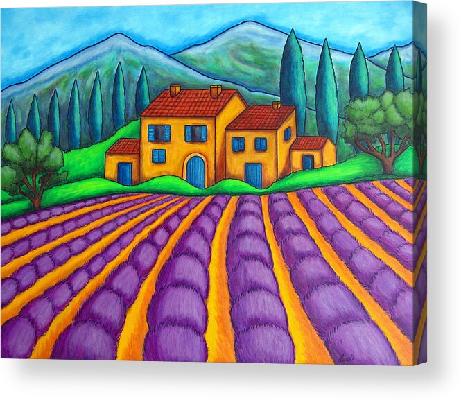 Provence Acrylic Print featuring the painting Les Couleurs de Provence by Lisa Lorenz