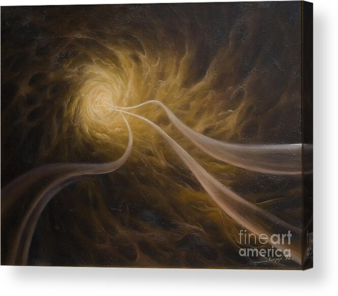 Abstract Acrylic Print featuring the painting Life after Death by Arthur Braginsky