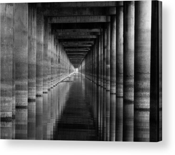 2 Pid Monochrome Open Acrylic Print featuring the photograph Light at the End of the Tunnel by Gregory Daley MPSA