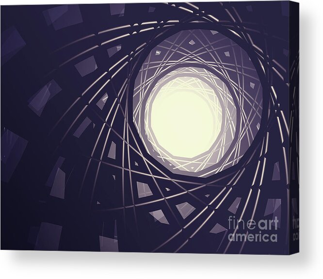Optimism Acrylic Print featuring the digital art Light At The End of The Tunnel by Phil Perkins