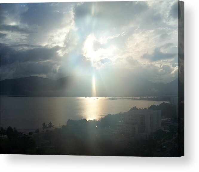 Harbor Acrylic Print featuring the photograph Light over Cairns by Constance Drescher