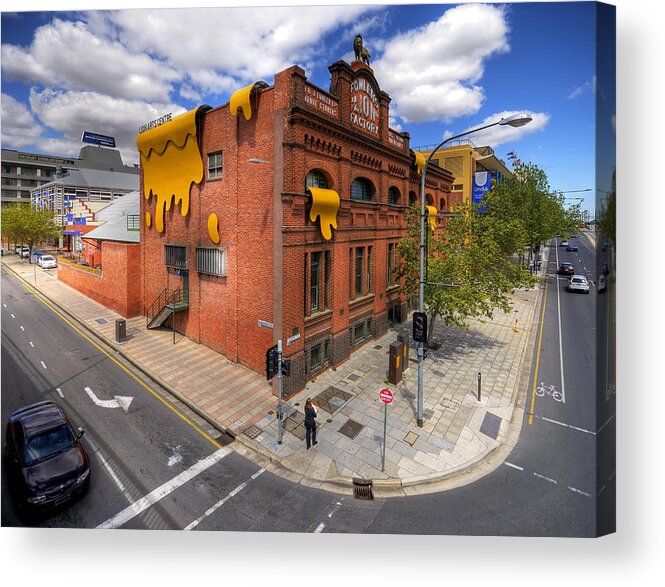 Exterior Acrylic Print featuring the photograph Lion Arts Centre by Wayne Sherriff