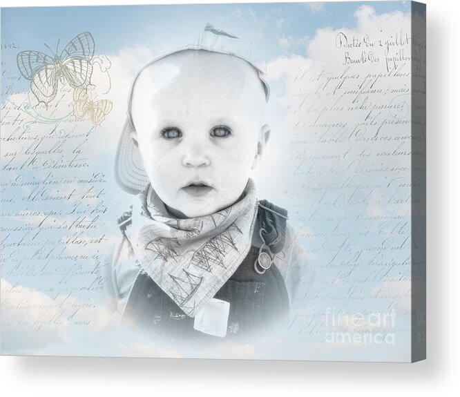 Boy Acrylic Print featuring the photograph Little Boy Blue by Karen Lewis