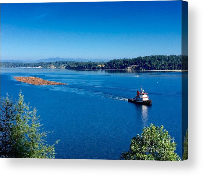 Photography Acrylic Print featuring the photograph Log Boom by Sean Griffin