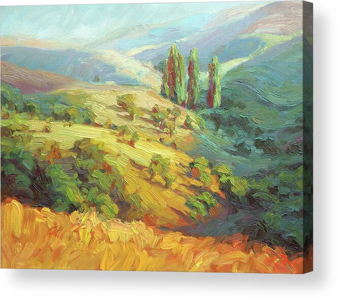 Country Acrylic Print featuring the painting Lombardy Homestead by Steve Henderson