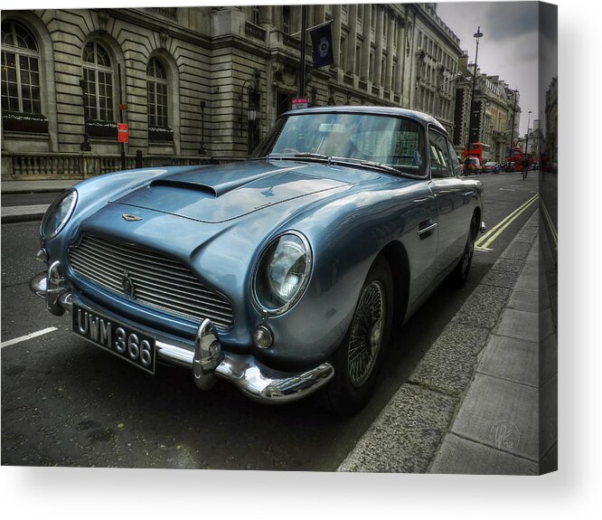 Aston Martin Db5 Acrylic Print featuring the photograph London 043 by Lance Vaughn