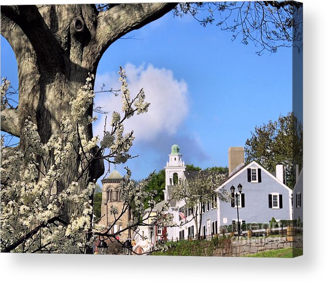Spring Acrylic Print featuring the photograph Looking Towards Town Square by Janice Drew
