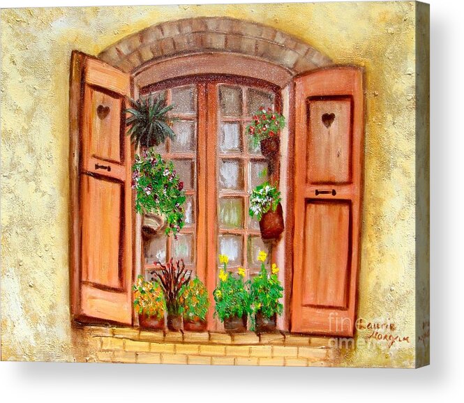 Romantic Acrylic Print featuring the painting Love Nest by Laurie Morgan