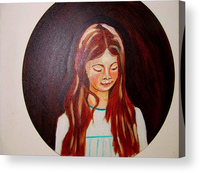 Portraits Acrylic Print featuring the painting Lydia by Rusty Gladdish