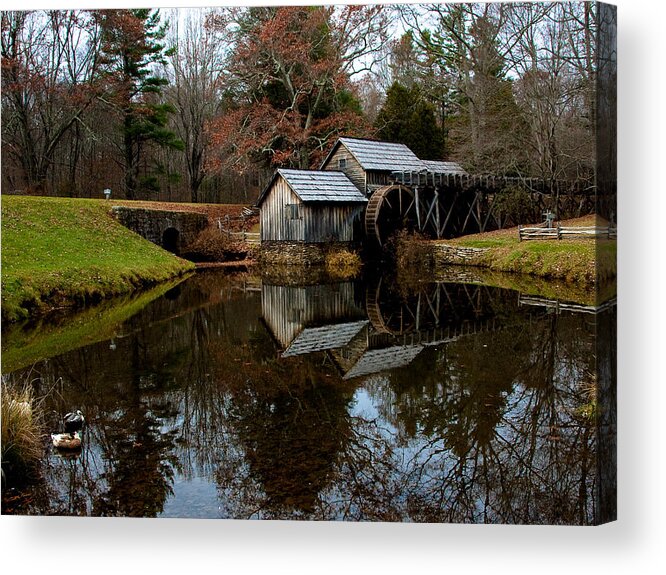 Landscape Acrylic Print featuring the photograph Mabry Mill VI by Mark Currier