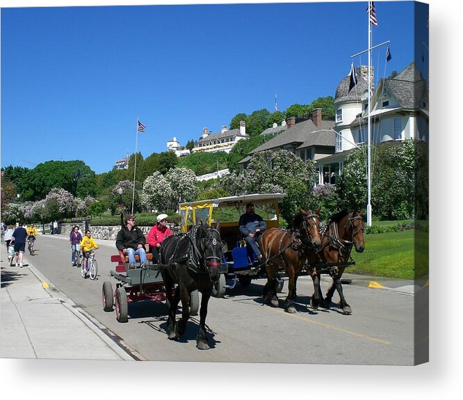 Mackinac Island Acrylic Print featuring the photograph Mackinac Island at Lilac Time by Keith Stokes