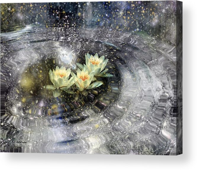 Landscape Acrylic Print featuring the painting Magick Ripples by RC DeWinter