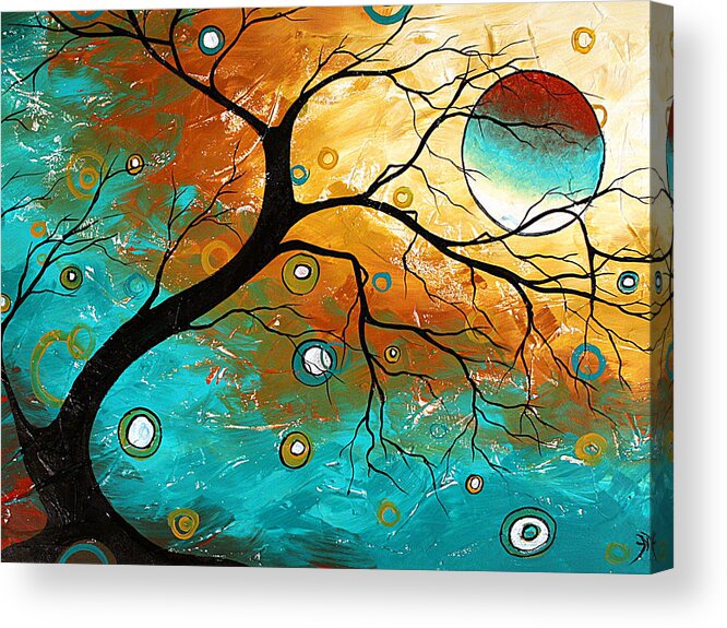Art Acrylic Print featuring the painting Many Moons Ago by MADART by Megan Aroon
