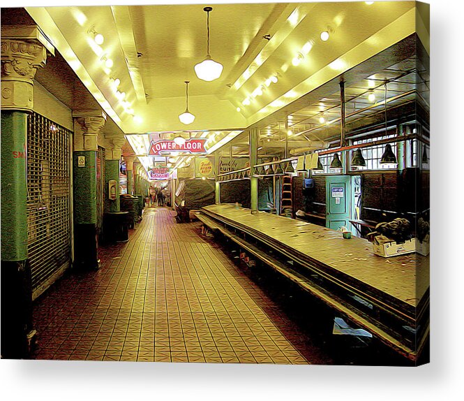 Seattle Acrylic Print featuring the photograph Market Day is Done by Linda Carruth