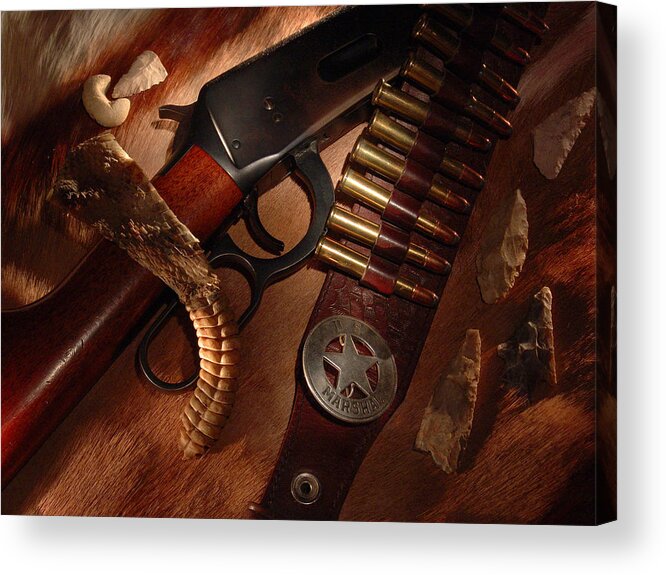 Western Acrylic Print featuring the photograph Marshal by Daniel Alcocer