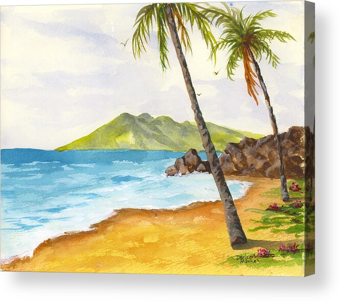 Landscape Acrylic Print featuring the painting Maui View by Darice Machel McGuire