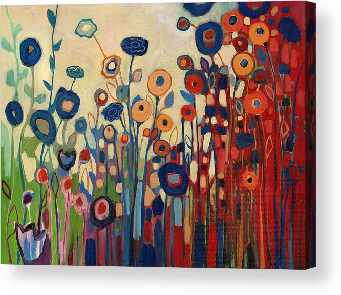 Abstract Acrylic Print featuring the painting Meet Me in My Garden Dreams by Jennifer Lommers
