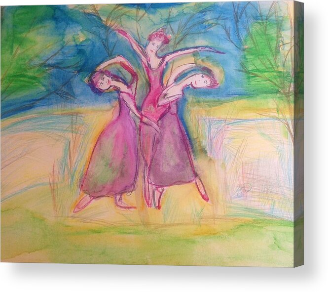 Ballet Acrylic Print featuring the painting Mellow Moments by Judith Desrosiers