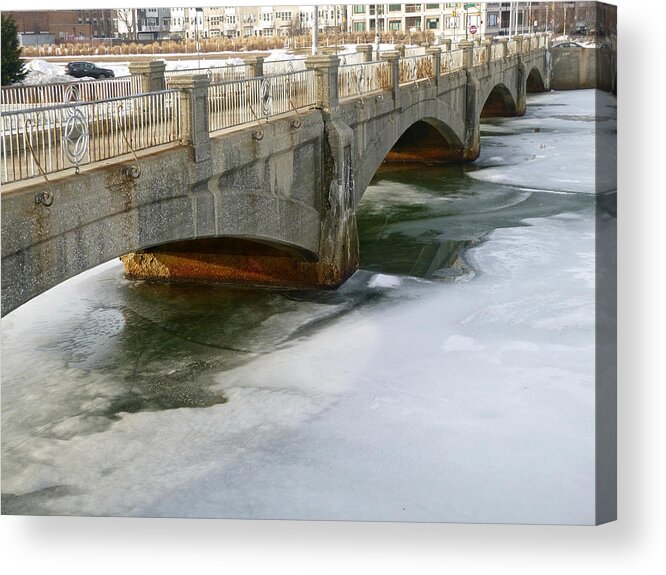 Winter Acrylic Print featuring the photograph Melting Ice by Ellen Paull