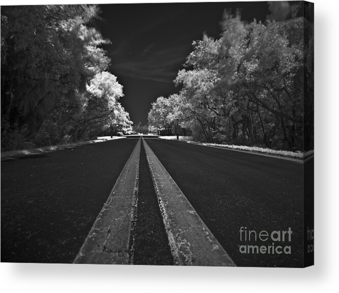 Infrared Acrylic Print featuring the photograph Middle Line by Rolf Bertram
