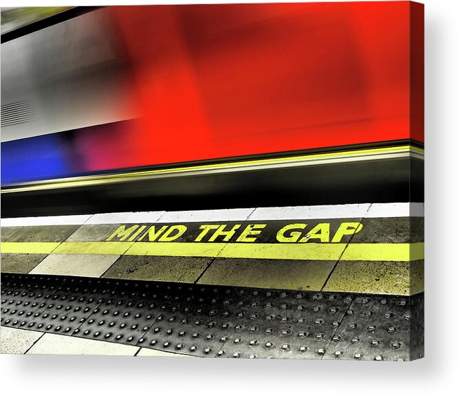 Mind The Gap Acrylic Print featuring the photograph Mind the Gap by Rona Black