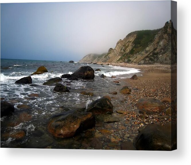 Block Island Acrylic Print featuring the photograph Mohegan Bluffs1 Block Island 2007 by Tom Callan