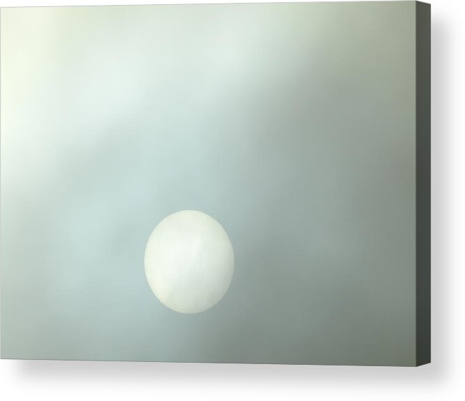 Moon Acrylic Print featuring the photograph Moon At Sunrise by Jan Gelders
