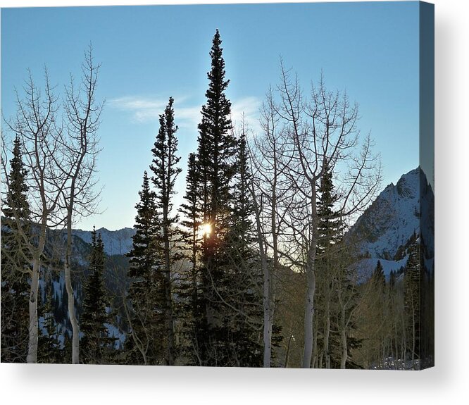 Rural Acrylic Print featuring the photograph Mountain Sunset by Michael Cuozzo
