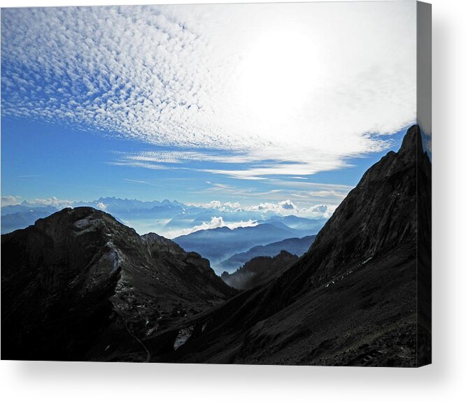 Mountain Acrylic Print featuring the photograph Dreamy Mountains by Pema Hou