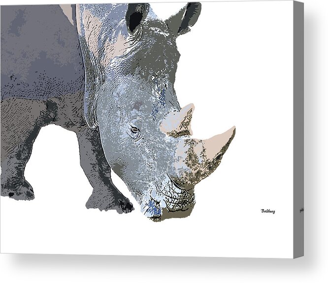 Shawn Is An African Rhinoceros Acrylic Print featuring the digital art Music Notes 24 by David Bridburg