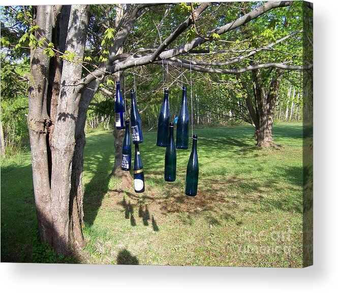 Blue Bottles Acrylic Print featuring the photograph My Bottle Tree - Photograph by Jackie Mueller-Jones