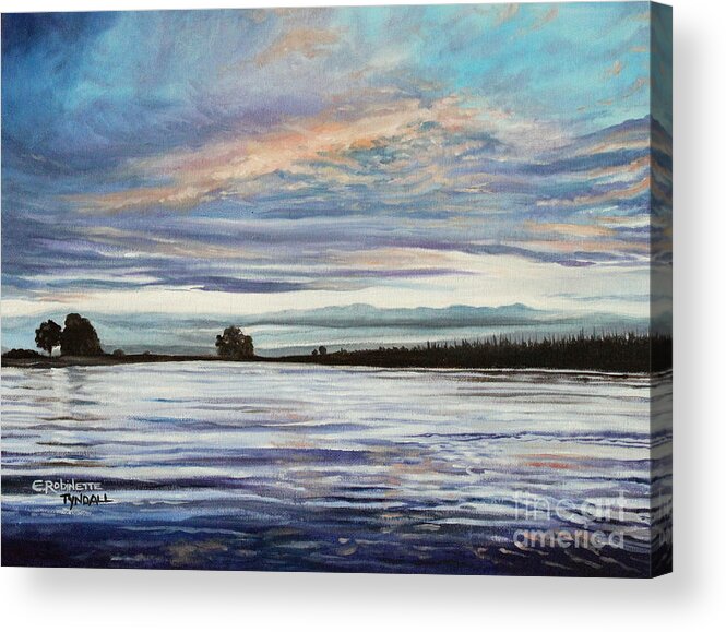 Landscape Acrylic Print featuring the painting My First Sunset by Elizabeth Robinette Tyndall