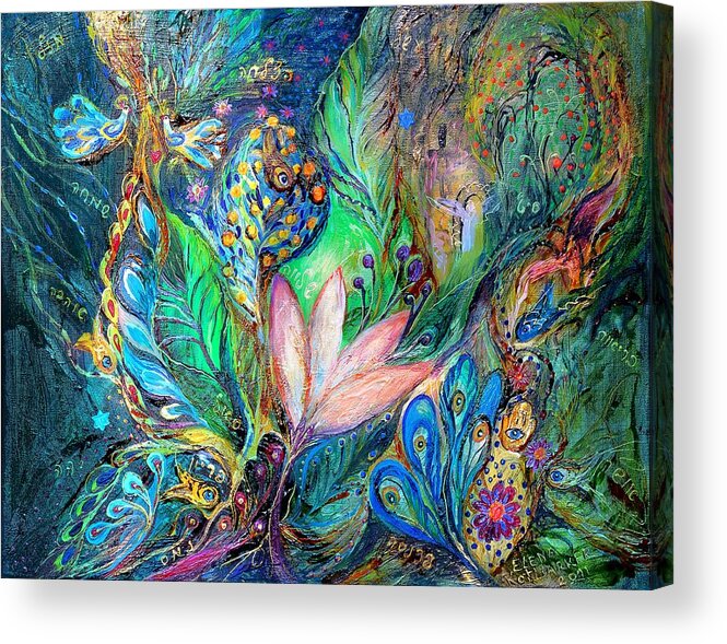 Original Acrylic Print featuring the painting Mysterious visitor by Elena Kotliarker