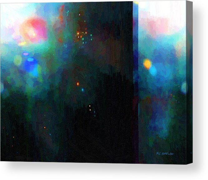 Abstract Acrylic Print featuring the painting Neptune's Monolith by RC DeWinter