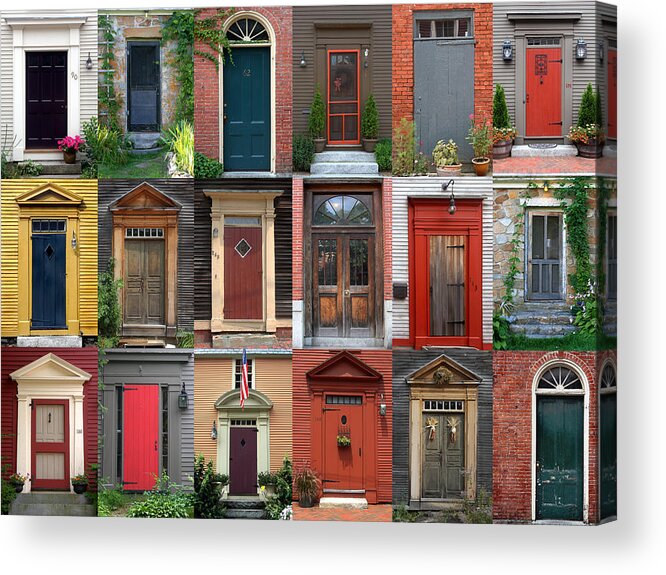 New England Acrylic Print featuring the photograph New England Doors by Brett Pelletier
