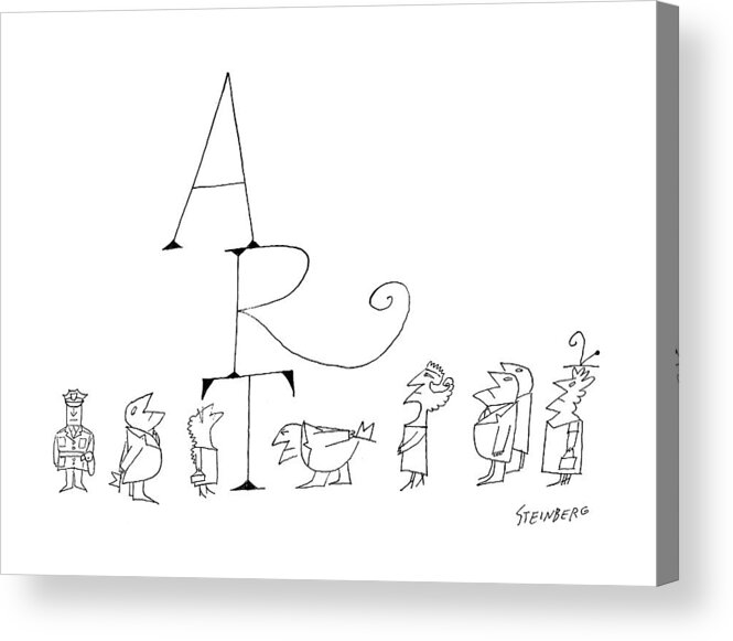  Art Acrylic Print featuring the drawing New Yorker July 2nd, 1960 by Saul Steinberg