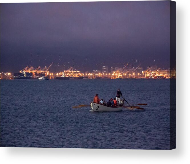 Boating Acrylic Print featuring the photograph Night Boating on San Francisco Bay by Derek Dean