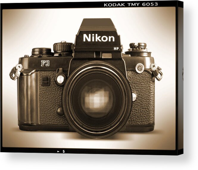 Vintage Nikon F3 Hp Acrylic Print featuring the photograph Nikon F3 HP by Mike McGlothlen