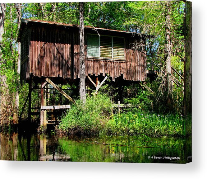 Old Boat House Acrylic Print featuring the photograph Old Boat House by Barbara Bowen