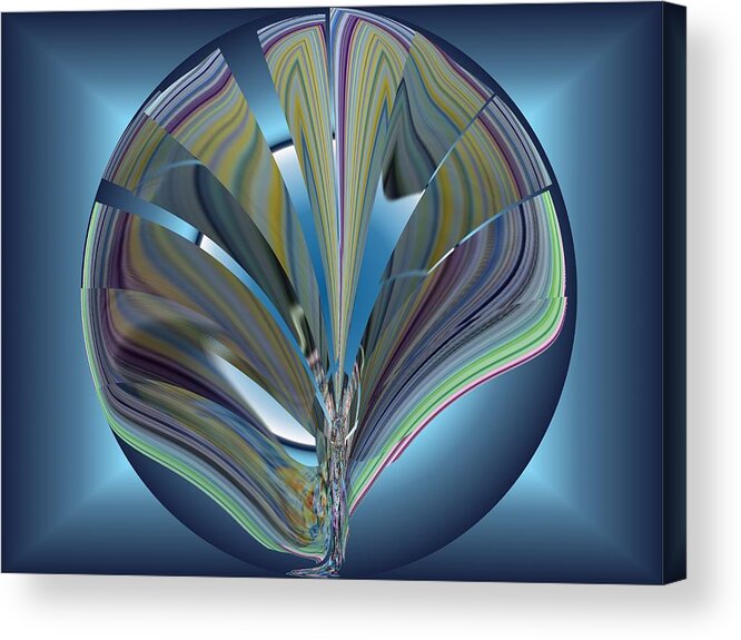 Abstract Acrylic Print featuring the digital art On The Half Shell by Tim Allen