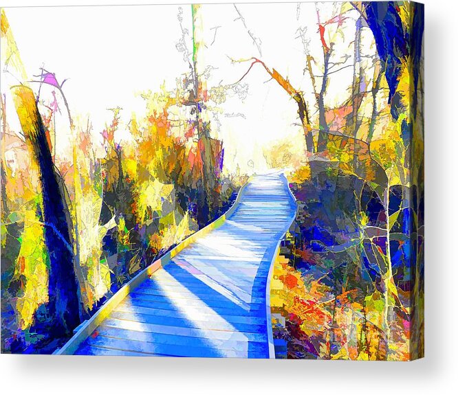 Forest Acrylic Print featuring the painting Open Pathway Meditative Space by Robyn King