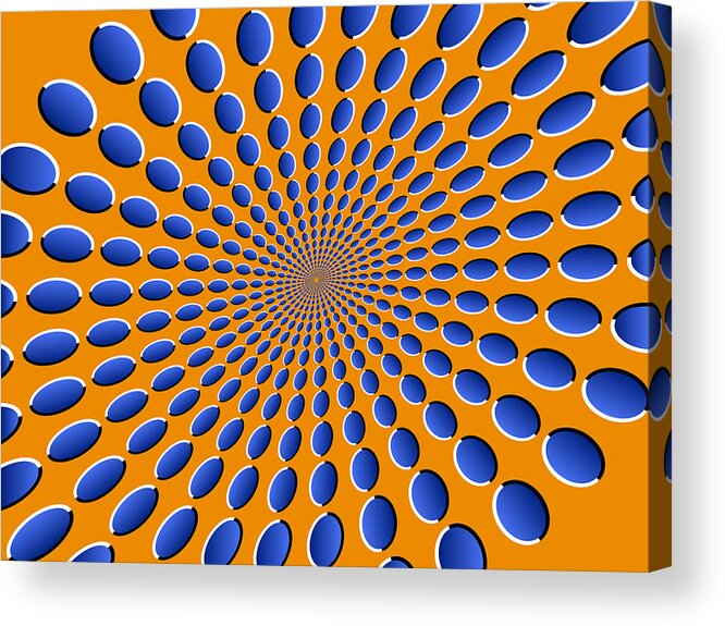 Optical Illusion Acrylic Print featuring the digital art Optical Illusion Pods by Michael Tompsett