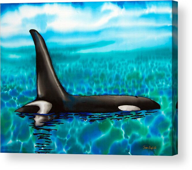  Orca Acrylic Print featuring the painting Orca by Daniel Jean-Baptiste