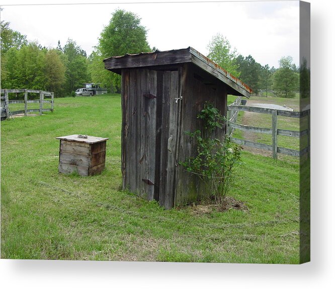 Outhouse Acrylic Print featuring the photograph Outhouse by Quwatha Valentine