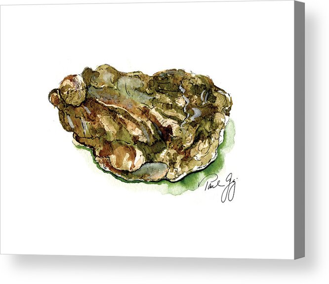 Gulf Of Mexico Acrylic Print featuring the painting Oyster by Paul Gaj