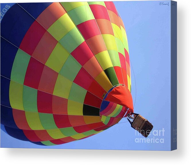 Hot Air Balloon Acrylic Print featuring the photograph Painting The Sky by Ilaria Andreucci