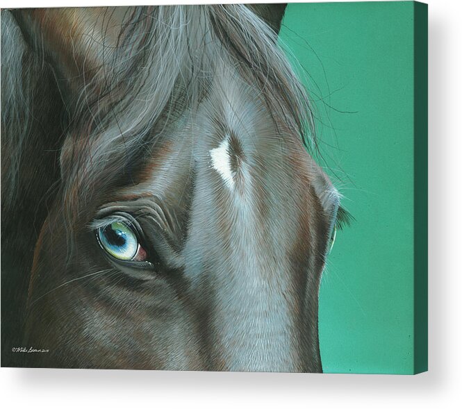 Horse Acrylic Print featuring the painting Pappy by Mike Brown