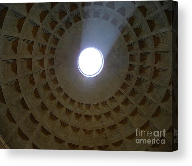 Abstract Acrylic Print featuring the photograph Pantheon Oculus by Suzette Kallen